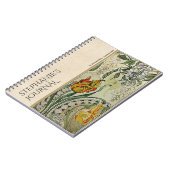 ヴィンテージアールヌーボーフローラ植物手帳 ノートブック (左側)