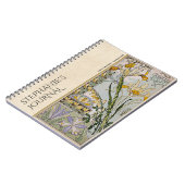 ヴィンテージアールヌーボーフローラ植物誌 ノートブック (左側)