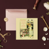 ヴィンテージアールヌーボーフローラ結婚式招待状