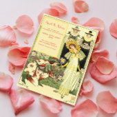 ヴィンテージアールヌーボーフローラ結婚式招待状 招待状