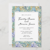 ヴィンテージアールヌーボーフローラ結婚手書き 招待状 (正面)