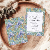 ヴィンテージアールヌーボーフローラ結婚手書き 招待状