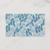 ヴィンテージアールヌーボーフローラ花 名刺 (裏面)