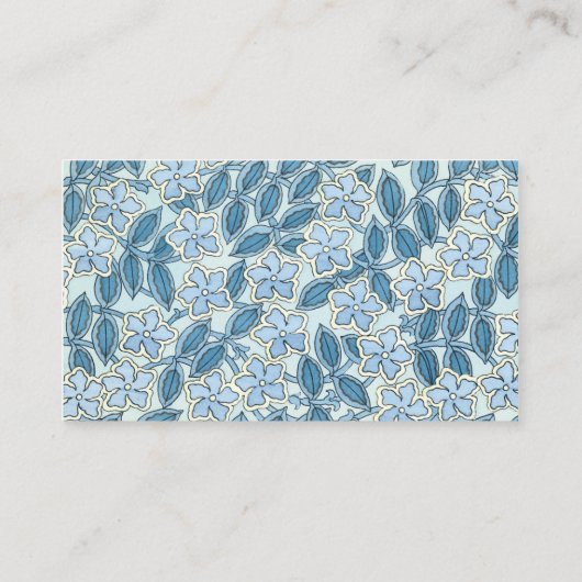 ヴィンテージアールヌーボーフローラ花 名刺 (裏面)