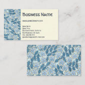 ヴィンテージアールヌーボーフローラ花 名刺 (正面/裏面)