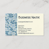 ヴィンテージアールヌーボーフローラ花 名刺 (正面)