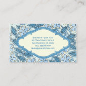 ヴィンテージアールヌーボーフローラ花 名刺 (裏面)