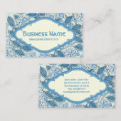 ヴィンテージアールヌーボーフローラ花 名刺 (正面/裏面)