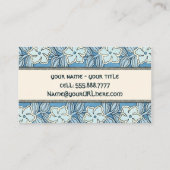 ヴィンテージアールヌーボーフローラ花 名刺 (裏面)