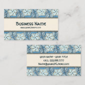 ヴィンテージアールヌーボーフローラ花 名刺 (正面/裏面)