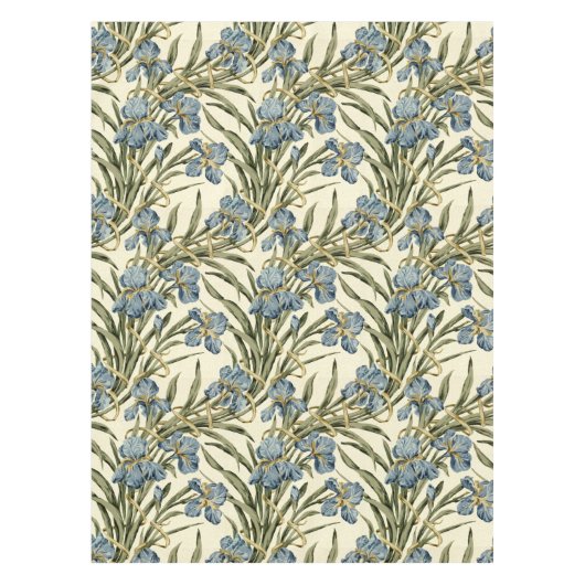 ヴィンテージアールヌーボーフローラ虹彩模様 テーブルクロス (正面)