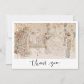 ヴィンテージアールヌーボーブライダルシャワーサンキューカード シーズンカード (正面)