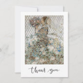 ヴィンテージアールヌーボーブライダルシャワーサンキュー シーズンカード (正面)