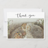 ヴィンテージアールヌーボーブライダルシャワーサンキュー シーズンカード (正面)