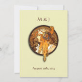 ヴィンテージアールヌーボーブライド結婚式招待状 招待状 (正面)