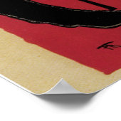 ヴィンテージアールヌーボーブラック ポスター (角)