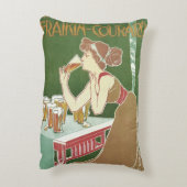 ヴィンテージアールヌーボーブラッスリーフレイキンコートビール アクセントクッション (裏面(縦))