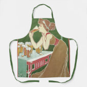 ヴィンテージアールヌーボーブラッスリーフレイキンコートビール エプロン (正面)