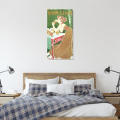 ヴィンテージアールヌーボーブラッスリーフレイキンコートビール キャンバスプリント (インサイチュ (寝室))