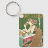 ヴィンテージアールヌーボーブラッスリーフレイキンコートビール キーホルダー (正面)
