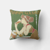 ヴィンテージアールヌーボーブラッスリーフレイキンコートビール クッション (裏面)