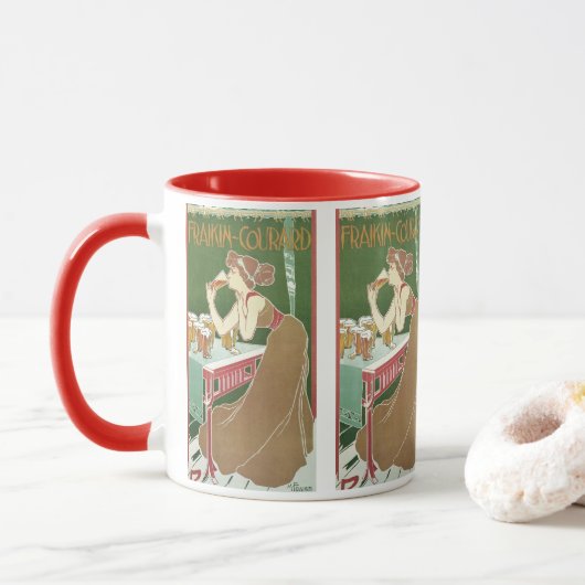 ヴィンテージアールヌーボーブラッスリーフレイキンコートビール マグカップ (ドーナツ)