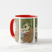 ヴィンテージアールヌーボーブラッスリーフレイキンコートビール マグカップ (正面左)