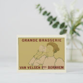 ヴィンテージアールヌーボーベルギービアアド ポストカード (スタンド正面)