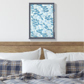 ヴィンテージアールヌーボーペリウィンクル花in庭 キャンバスプリント (インサイチュ (寝室))