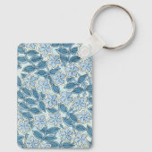 ヴィンテージアールヌーボーペリウィンクル花in庭 キーホルダー (裏面)