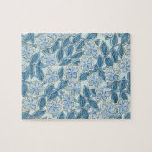 ヴィンテージアールヌーボーペリウィンクル花in庭 ジグソーパズル (横)