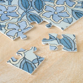 ヴィンテージアールヌーボーペリウィンクル花in庭 ジグソーパズル (側面)