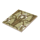 ヴィンテージアールヌーボーホワイトアイリスパターンバイヴェルヌイユ タイル (側面)