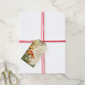 ヴィンテージアールヌーボーボタニカルミュシャサンキュー ギフトタグ (より糸付き)