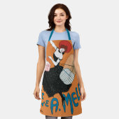 ヴィンテージアールヌーボーマガジニイタリアニバイカピエロ エプロン (着用した状態)