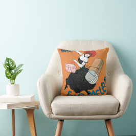 ヴィンテージアールヌーボーマガジニイタリアニバイカピエロ クッション