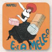 ヴィンテージアールヌーボーマガジニイタリアニバイカピエロ コースター (正面)