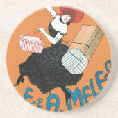 ヴィンテージアールヌーボーマガジニイタリアニバイカピエロ コースター (正面)