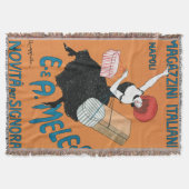 ヴィンテージアールヌーボーマガジニイタリアニバイカピエロ スローブランケット (正面)