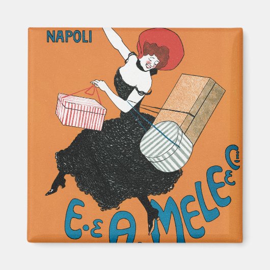 ヴィンテージアールヌーボーマガジニイタリアニバイカピエロ マグネット (正面)