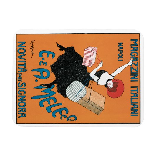 ヴィンテージアールヌーボーマガジニイタリアニバイカピエロ マグネット (横)