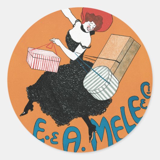 ヴィンテージアールヌーボーマガジニイタリアニバイカピエロ ラウンドシール (正面)