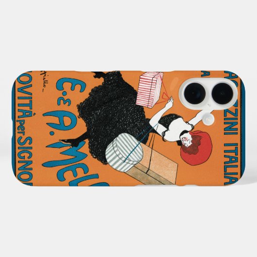 ヴィンテージアールヌーボーマガジニイタリアニバイカピエロ Case-Mate iPhoneケース (裏面 (横))