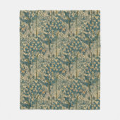 ヴィンテージアールヌーボーマコーパターンバイウォルタークレーン フリースブランケット (正面)