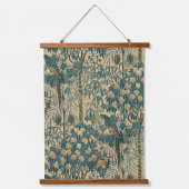 ヴィンテージアールヌーボーマコーパターンバイウォルタークレーン 吊り下げ型タペストリー (正面)