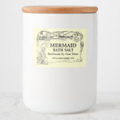 ヴィンテージアールヌーボーマーメイドテンプレート フードラベル (正面)