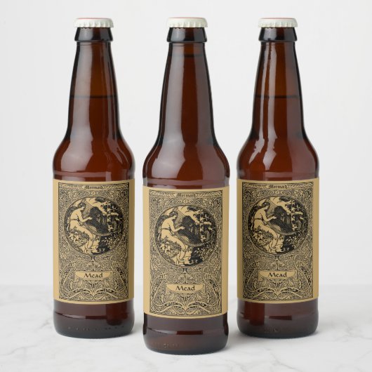 ヴィンテージアールヌーボーマーメイド ビールラベル (ボトル)