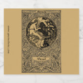 ヴィンテージアールヌーボーマーメイド ビールラベル (シングルラベル)