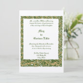 ヴィンテージアールヌーボーマーメ縁どド結婚ス 招待状 (スタンド正面)