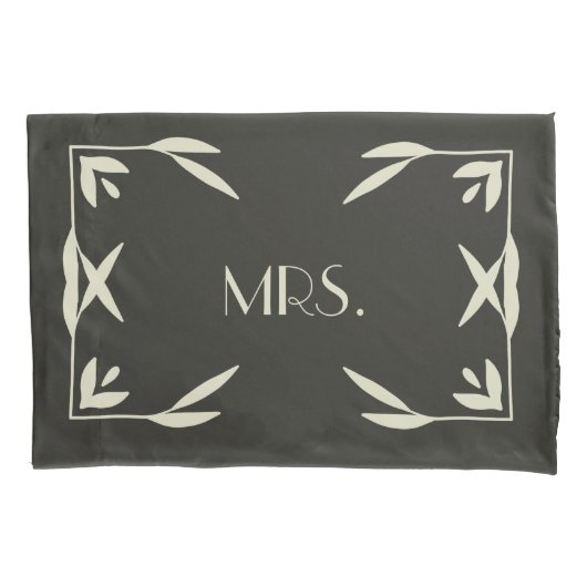 ヴィンテージアールヌーボーミセス・グリーン 枕カバー (正面)